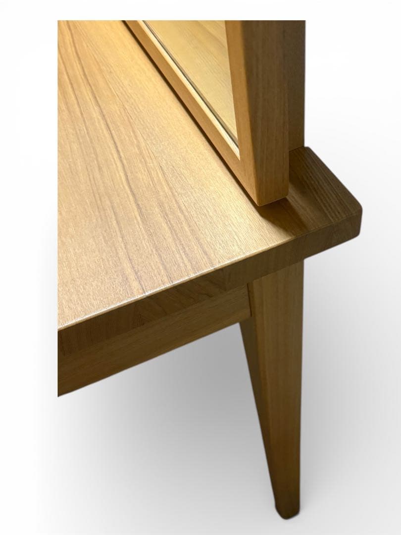 【無印良品】ドレッサーテーブル 天然木タモ材 鏡付き シンプルデザイン