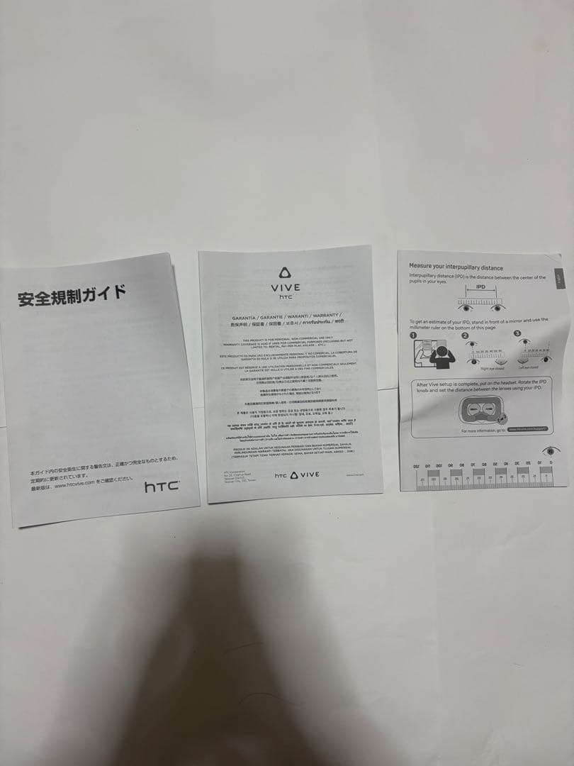 HTC VIVE VRヘッドセット 本体と付属品