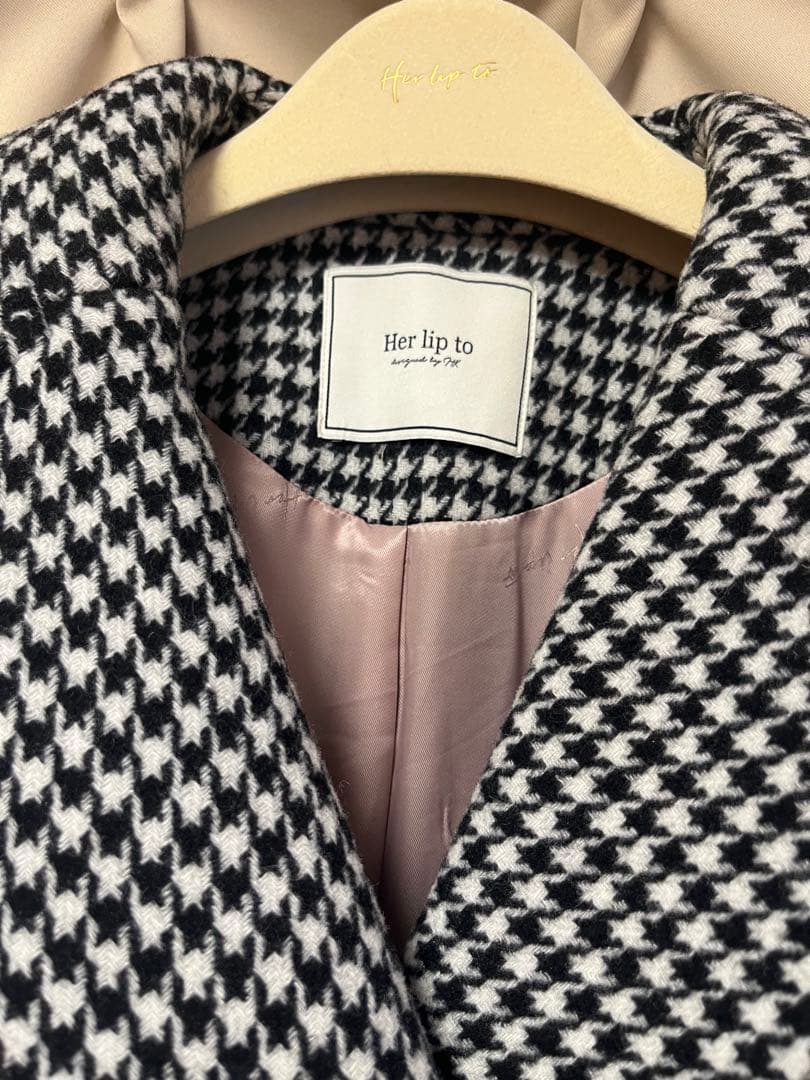 【お値下げ済・美品】Herlipto ウールロングコート 美シルエット 上品