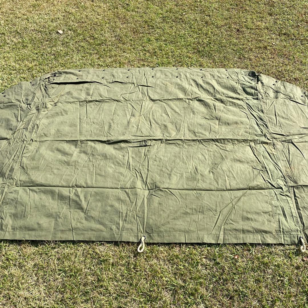 USパップテント②　アメリカ軍幕　米軍　ハーフシェルター２枚　ポール・ペグセット