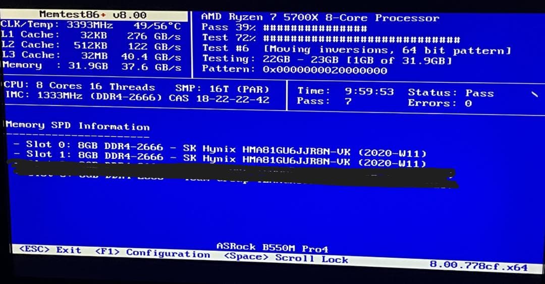 動作確認済 SK Hynix 16GB (8GBx2) DDR4 2666MHz