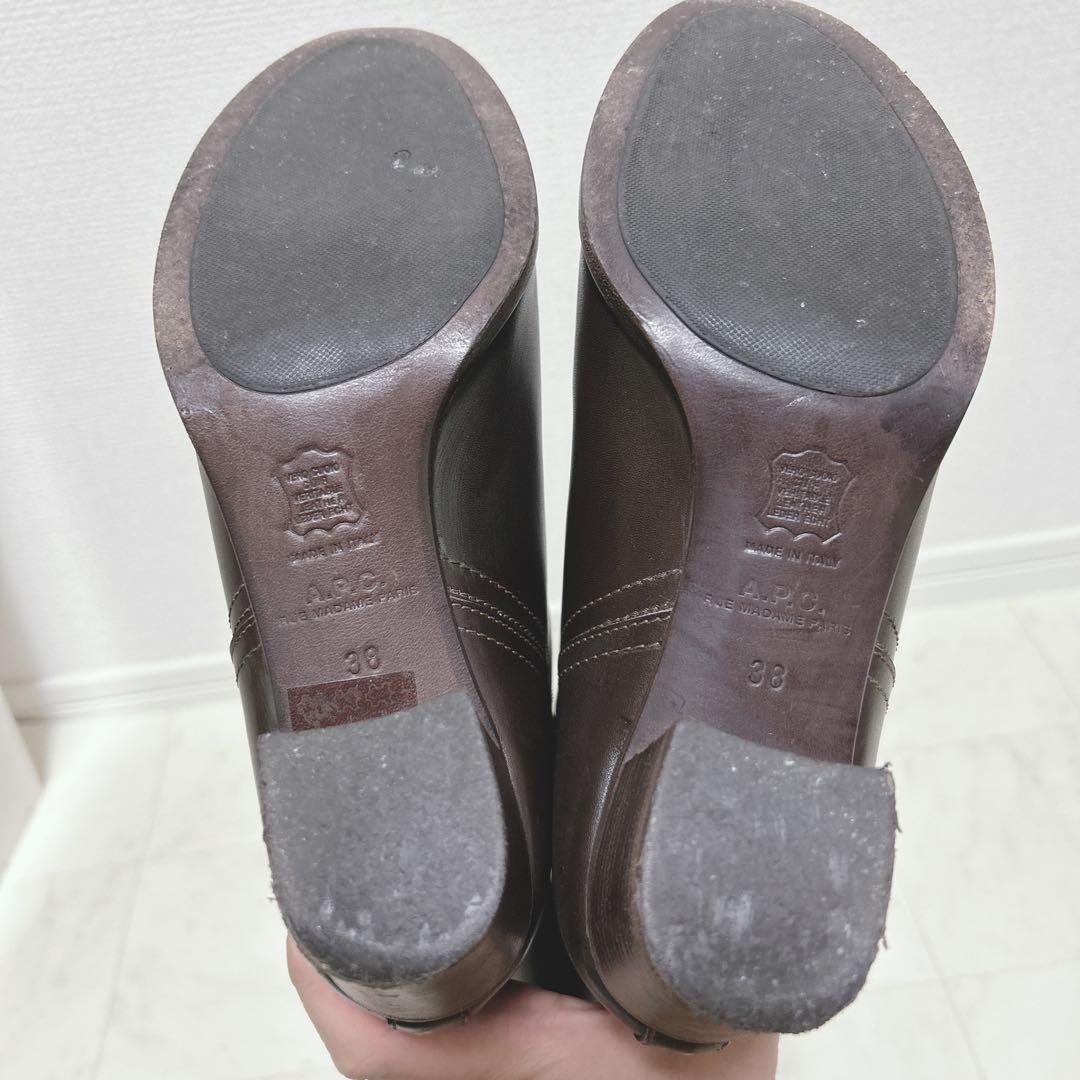 APC アーペーセー　ロングブーツ　子牛革　レザー 25cm