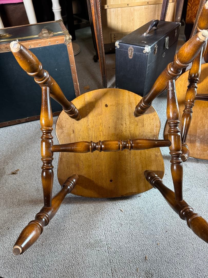 飛騨産業 キツツキ ウィンザーチェア 2脚セット 国産椅子 昭和レトロ