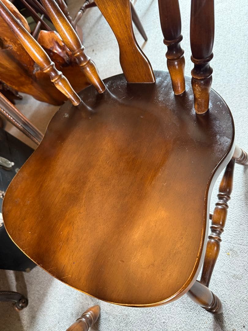 飛騨産業 キツツキ ウィンザーチェア 2脚セット 国産椅子 昭和レトロ