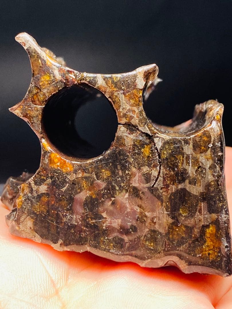 パラサイト隕石 258g 隕石 石鉄隕石 筆立て セリコ隕石 隕石原石