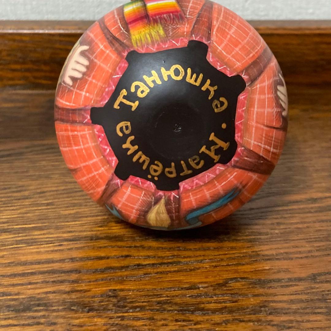 ロシア雑貨☆民族衣装起き上がりこぼし♪プラトークCマトリョーシカ タチアナ作