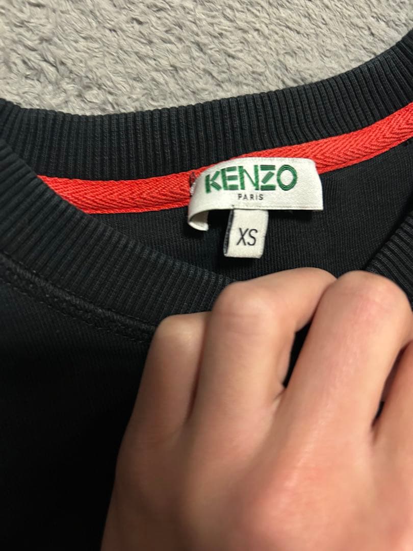 KENZO ブラック トラ刺繍 スウェット XS