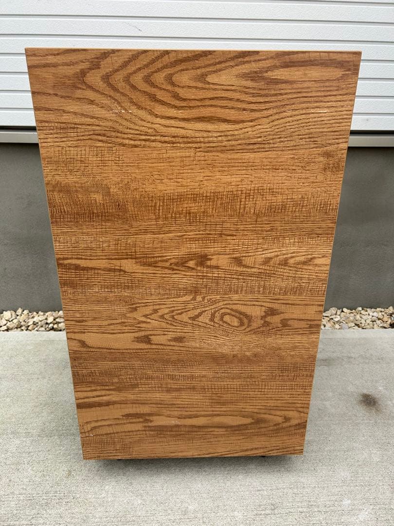 木目調 × スチール製 オーディオラック／AV機器ラック／ラック　キャスター付き