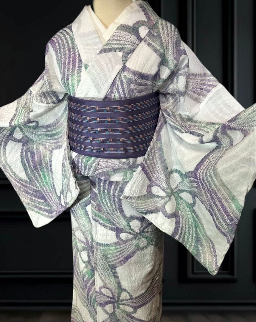 期間限定お値下げ‼️有松鳴海絞り浴衣　新品✨逸品‼️身幅大きい‼️