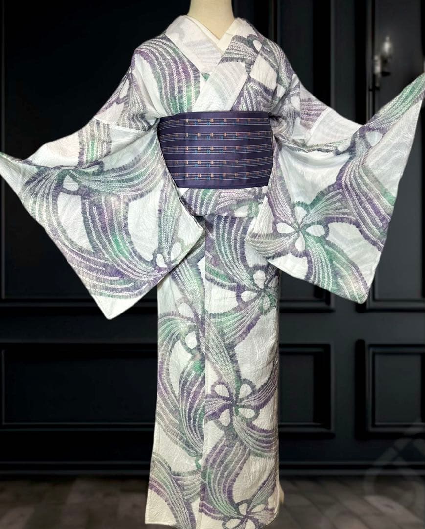 期間限定お値下げ‼️有松鳴海絞り浴衣　新品✨逸品‼️身幅大きい‼️