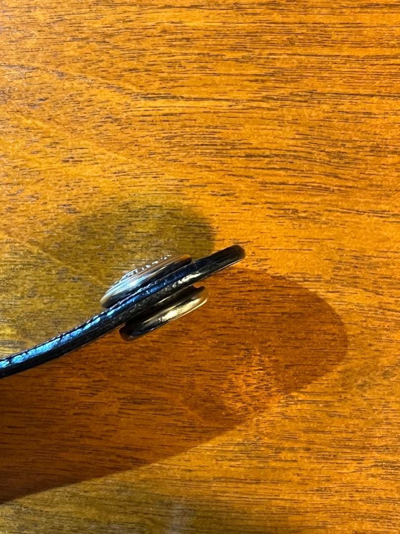 WILDSWANS Leaf クロコ チョコ カラビナキーリング付き