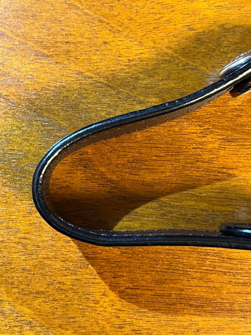 WILDSWANS Leaf クロコ チョコ カラビナキーリング付き