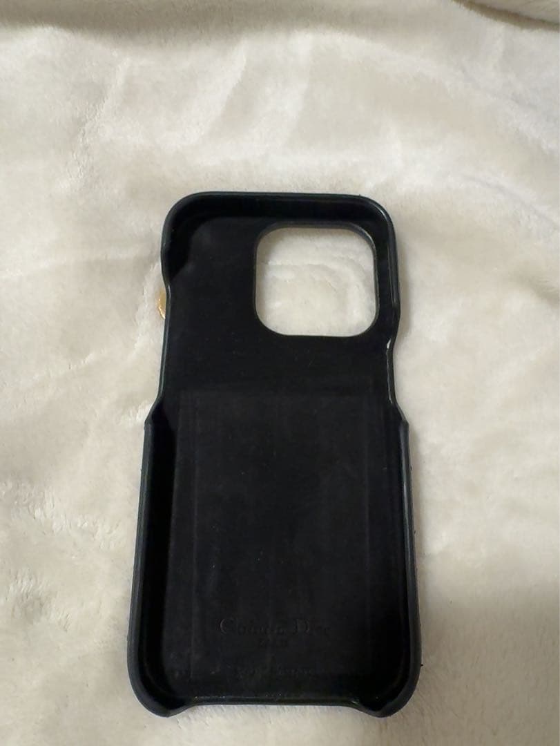 Dior キルティング iPhone15Proケース ブラック