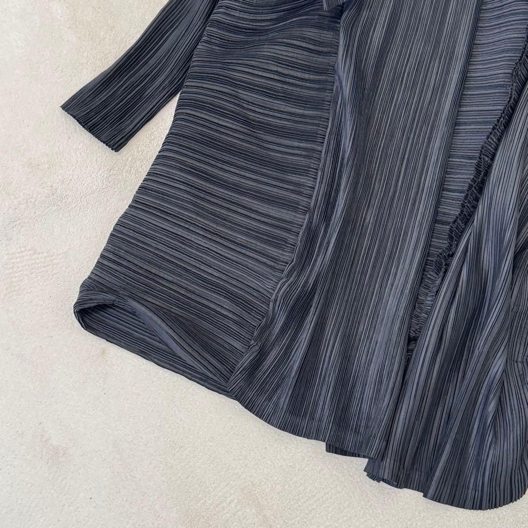 ISSEY MIYAKE 変形　ボレロ　ブラック　プリーツ　長袖　シルク