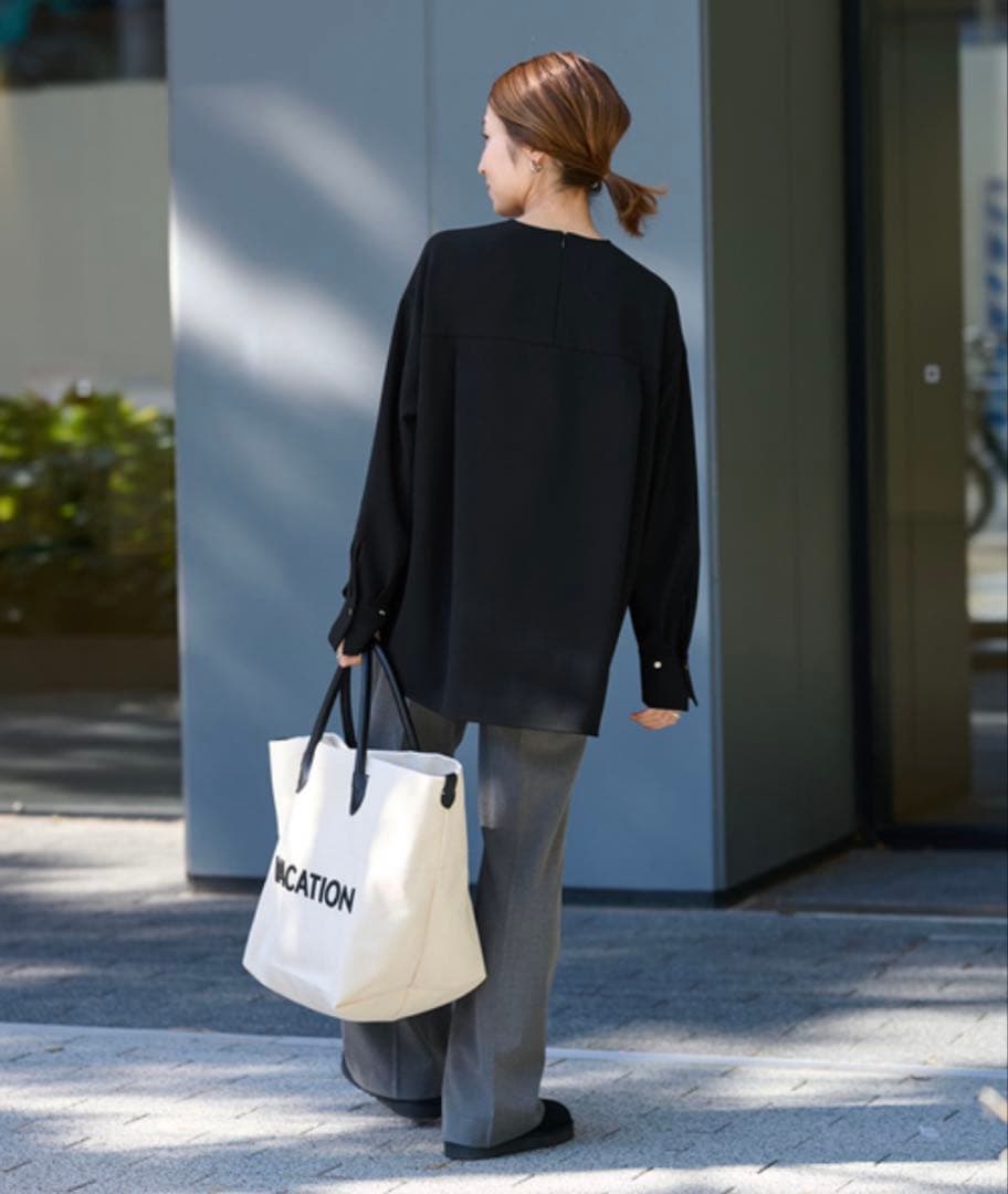 FRAMeWORKダブルクロスタックスリーブブラウス