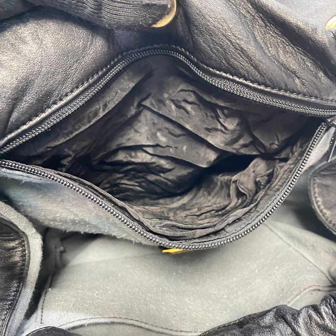 ロエベ ナッパレザーハンドバッグ ブラック アナグラム