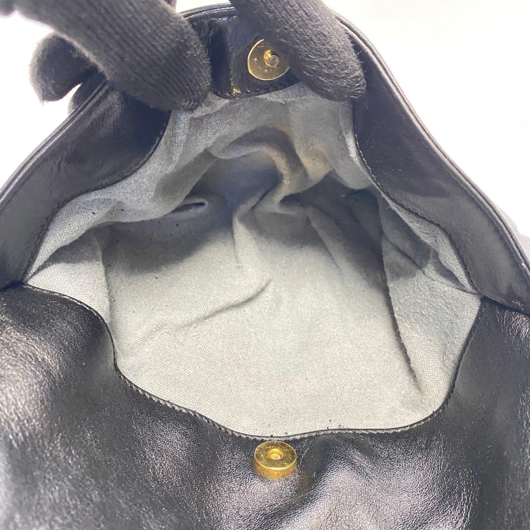 ロエベ ナッパレザーハンドバッグ ブラック アナグラム