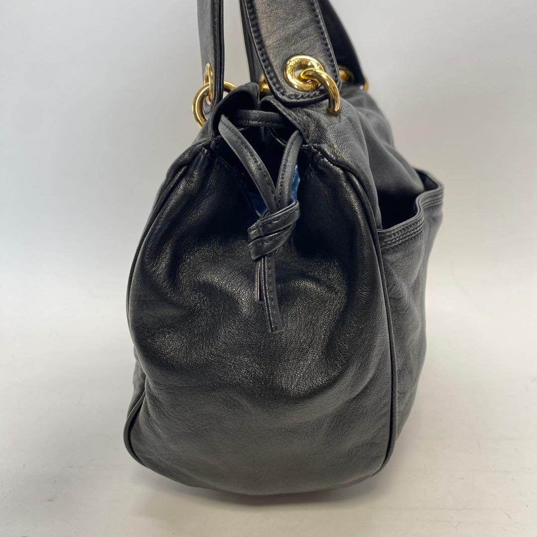 ロエベ ナッパレザーハンドバッグ ブラック アナグラム