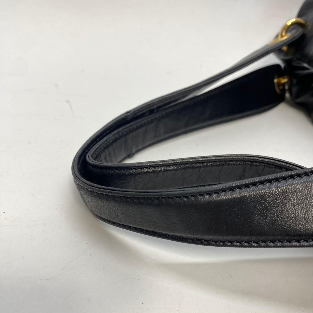 ロエベ ナッパレザーハンドバッグ ブラック アナグラム