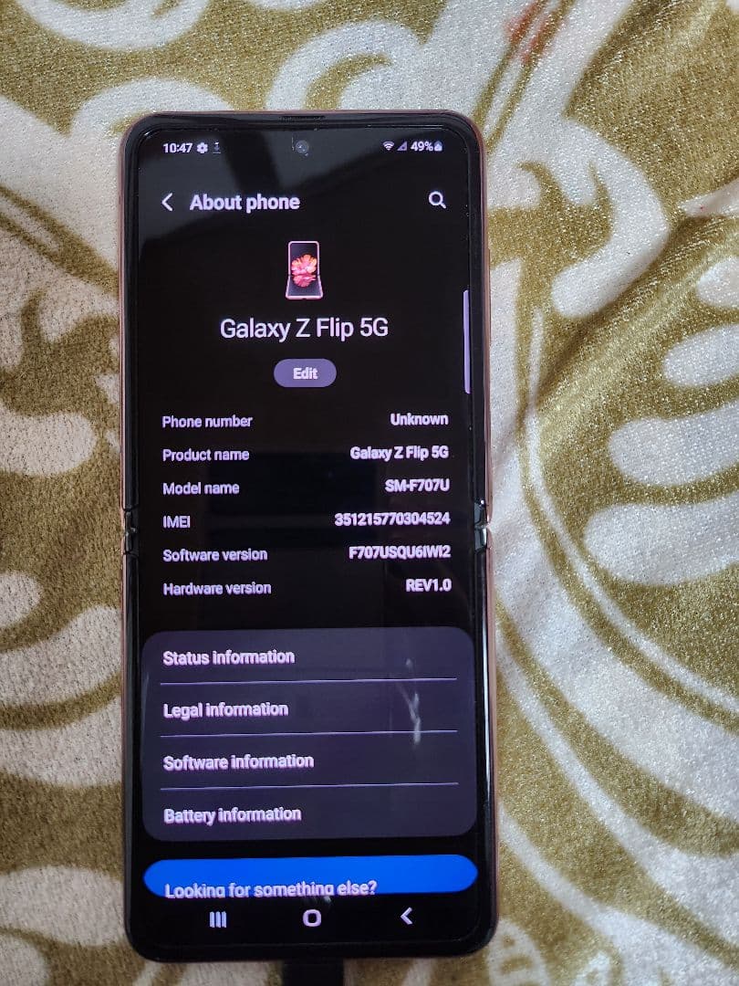 Samsung Galaxy Z Flip 5G SM-707U 新品画面