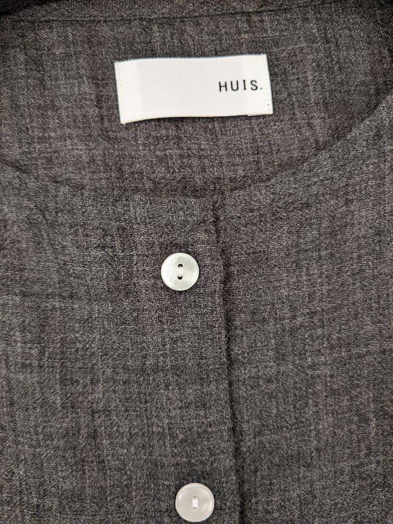 HUIS 遠州織物　ウォッシャブルウールカーディガン704