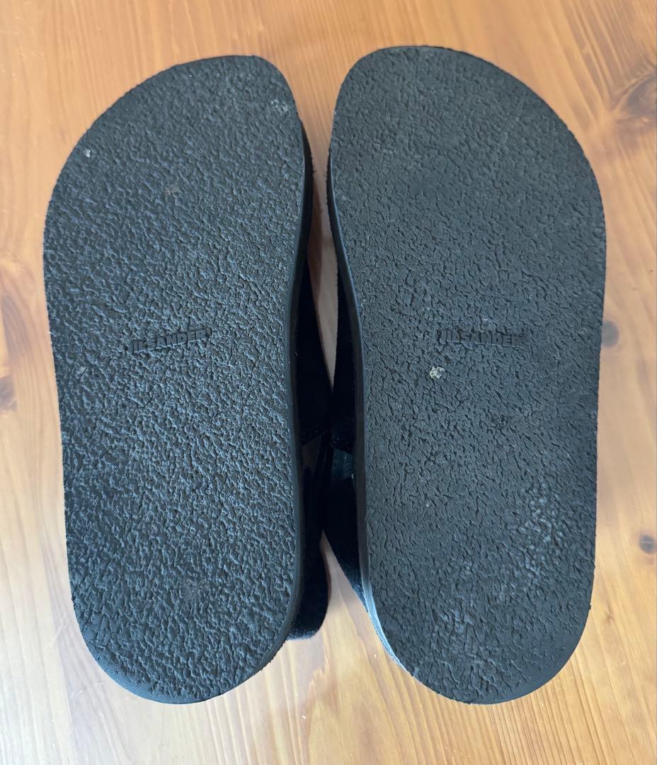 JIL SANDER スエードサンダル バックル ブラック 42