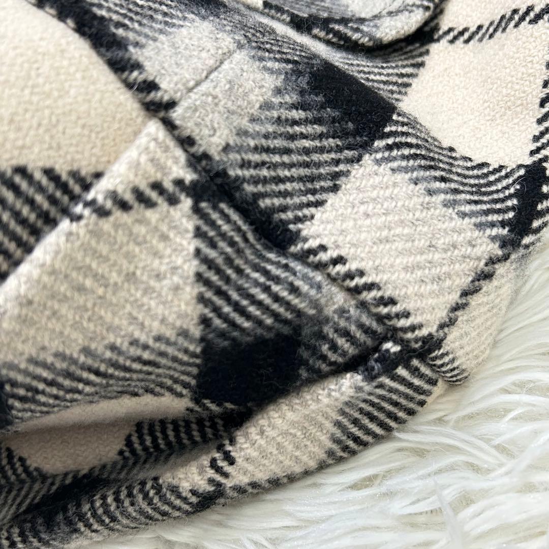 バーバリーブルーレーベル　チェックミニワンピース　プリーツ　ロゴ刺繍　38 M