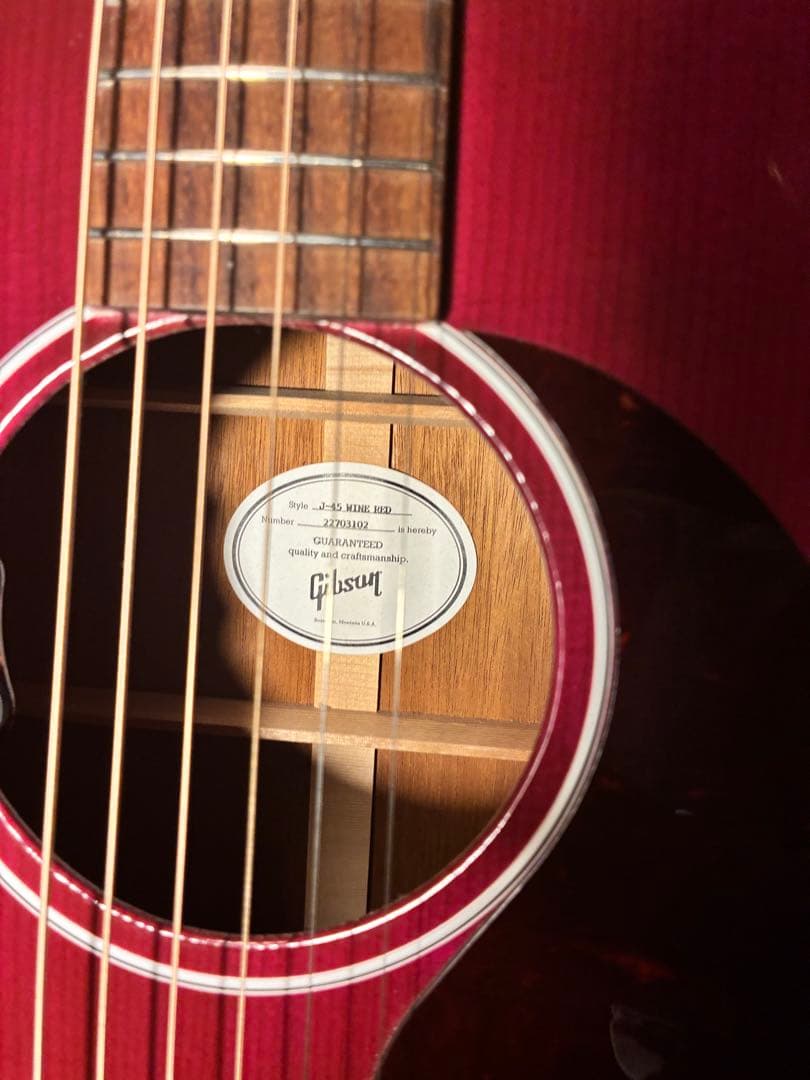 ギター Gibson J-45 standard wine red gloss