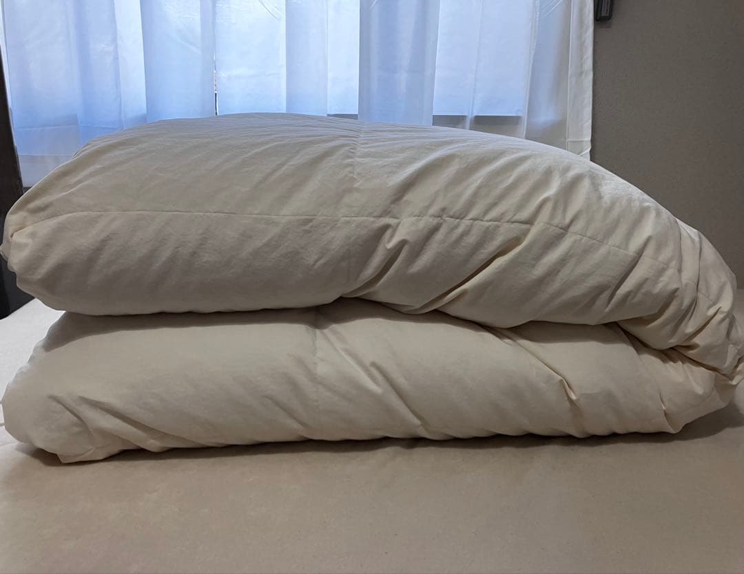 羽毛布団 シングル ハンガリー産 マザーグースダウン 93％ 無地キナリ 日本製