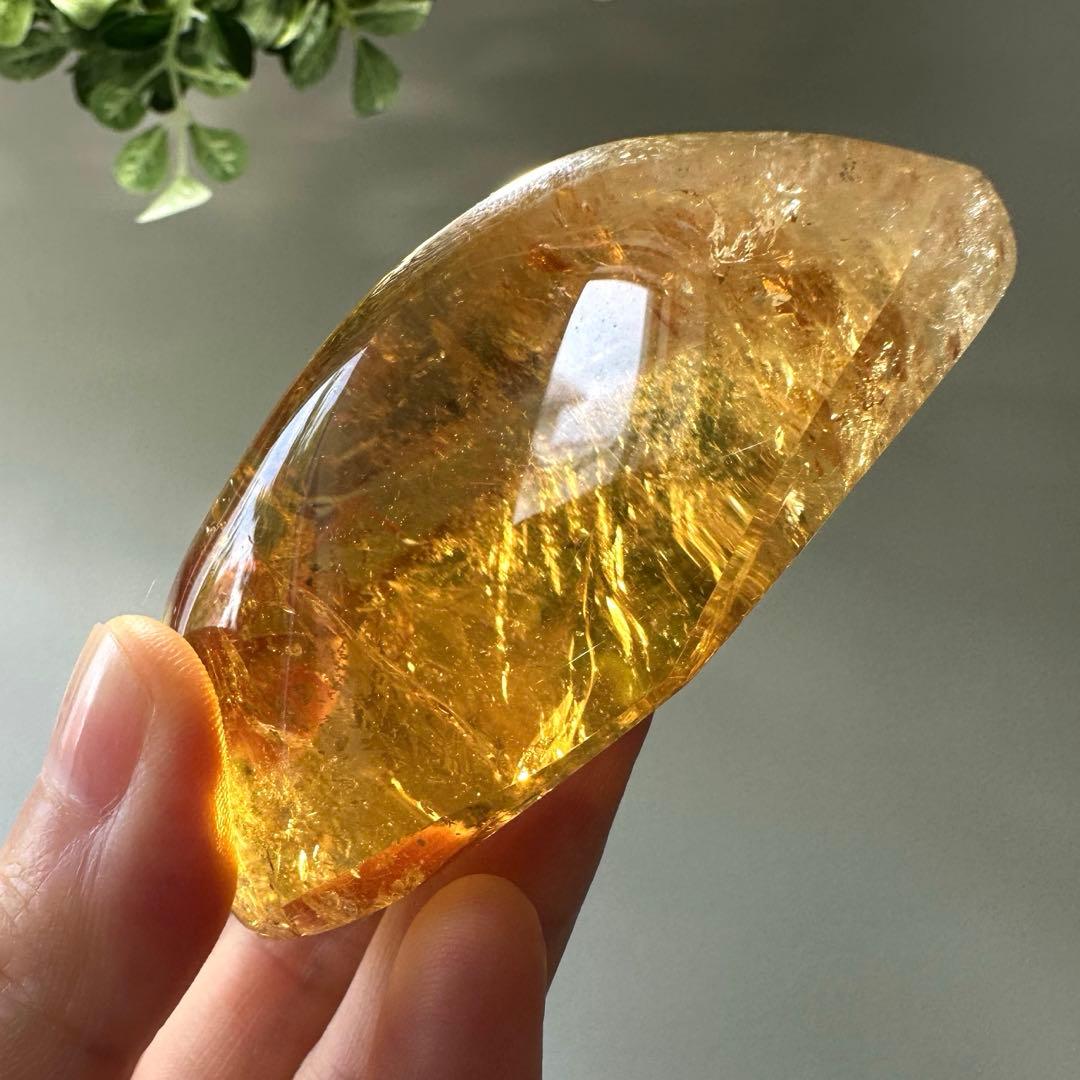 ハニーシトリン　アンバーシトリン　シトリン　フリーフォーム　137.5g 濃いめ