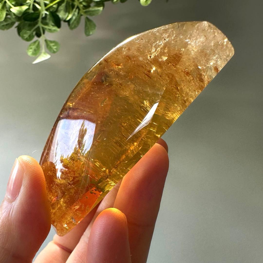 ハニーシトリン　アンバーシトリン　シトリン　フリーフォーム　137.5g 濃いめ