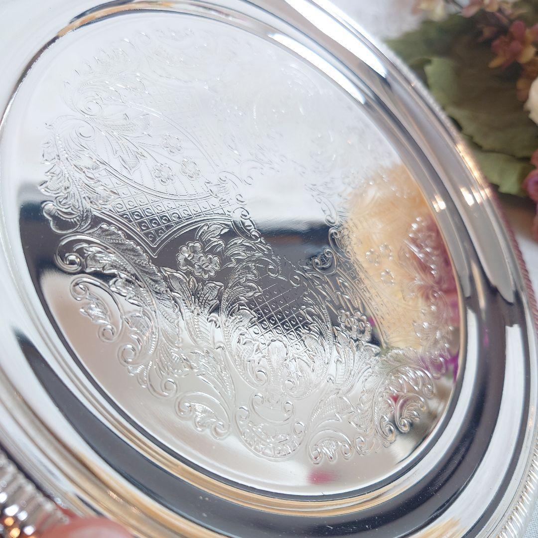 イギリス製　シルバープレート　シルバートレイ