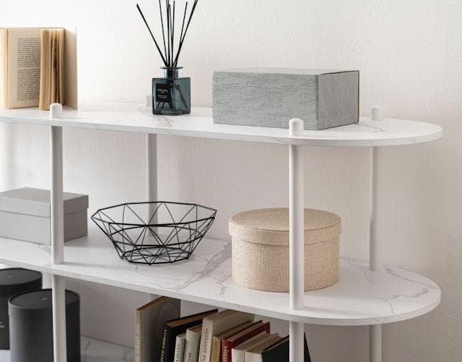 ３段オープンラック幅155 収納 大理石調 石目調 テレビ台（361）