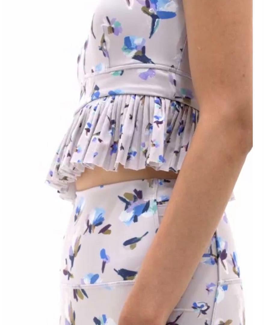 未使用品【SUKALA】ローズプリントブラトップ ライラック