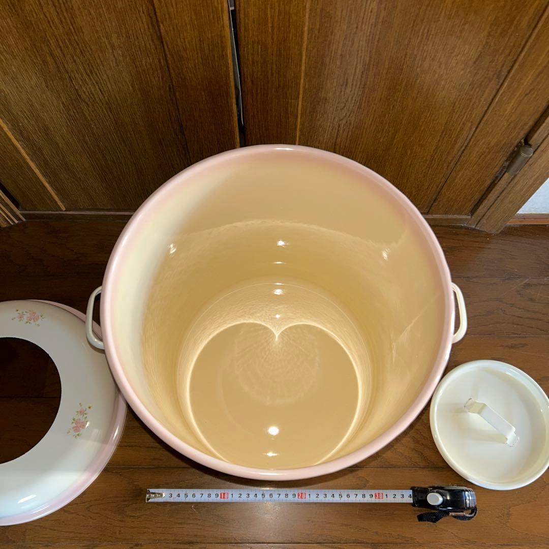 イマン　ホーロートラッシュ缶