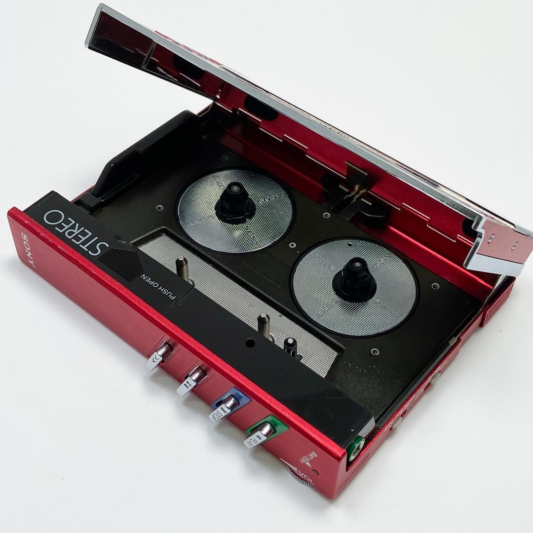 メンテナンス品 SONY WALKMAN WM-30 カセットプレーヤー レッド