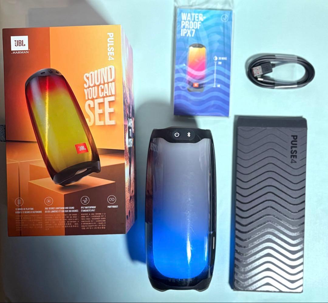 JBL PULSE4 Bluetoothスピーカー LED防水 IPX7 箱付