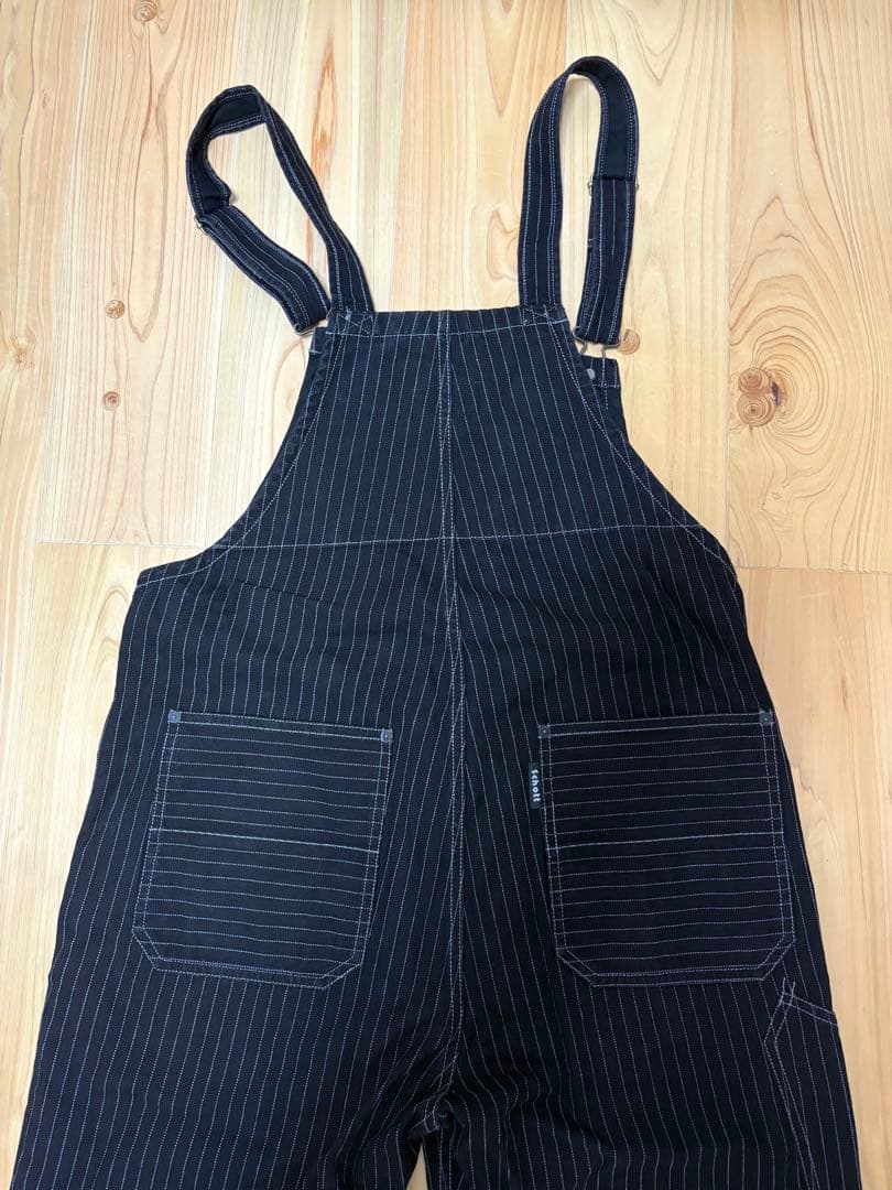 Schottショットオールドヒッコリー オーバーオール　ブラック　Mサイズ