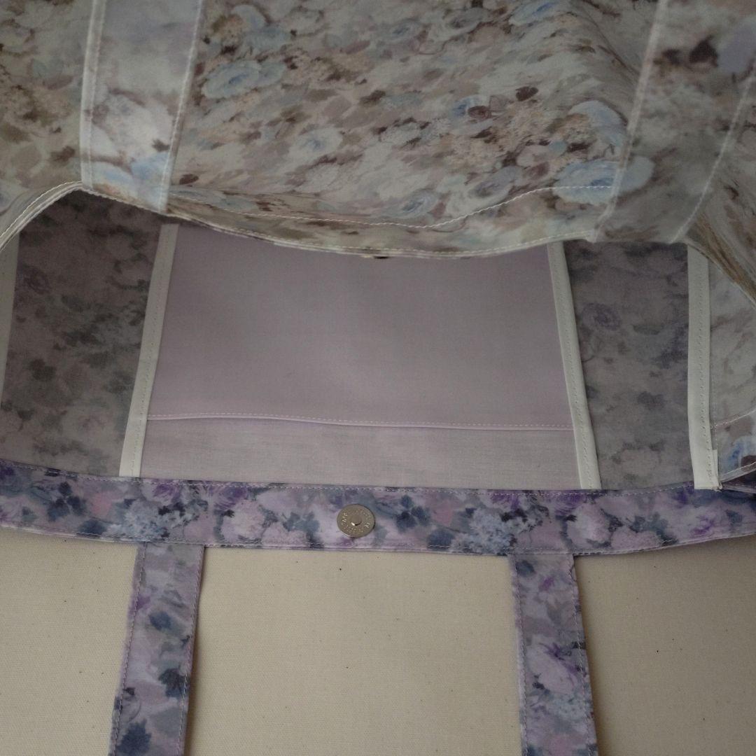 ふわふわ〈 リバティ 〉ラミネート・Ａ4横型紙袋型トートバッグ他