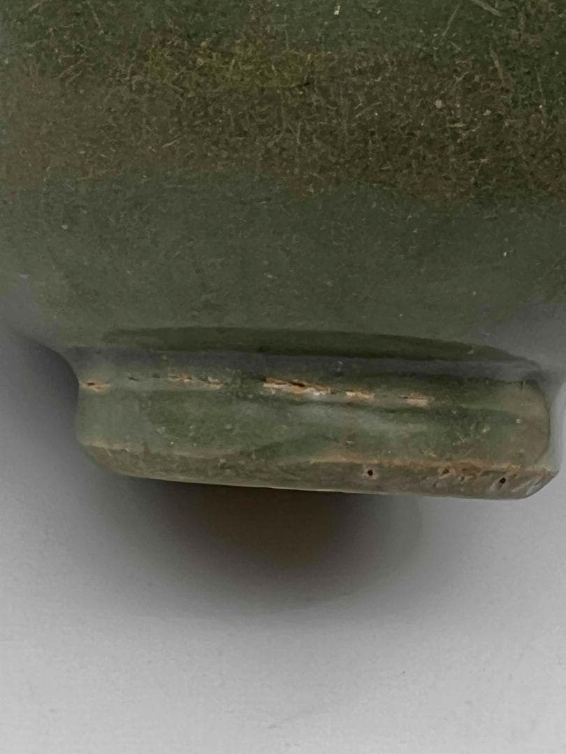 元時代　青磁　龍泉窯碗　青磁茶碗　唐物　古賞物 旧家蔵出し　茶道具(D-69)