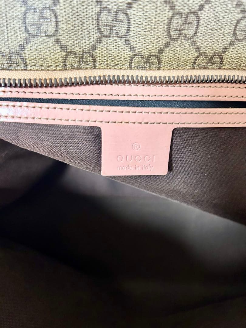 正規品・廃盤 GUCCIグッチトートバッグ GGスプリーム ピンク 肩掛け