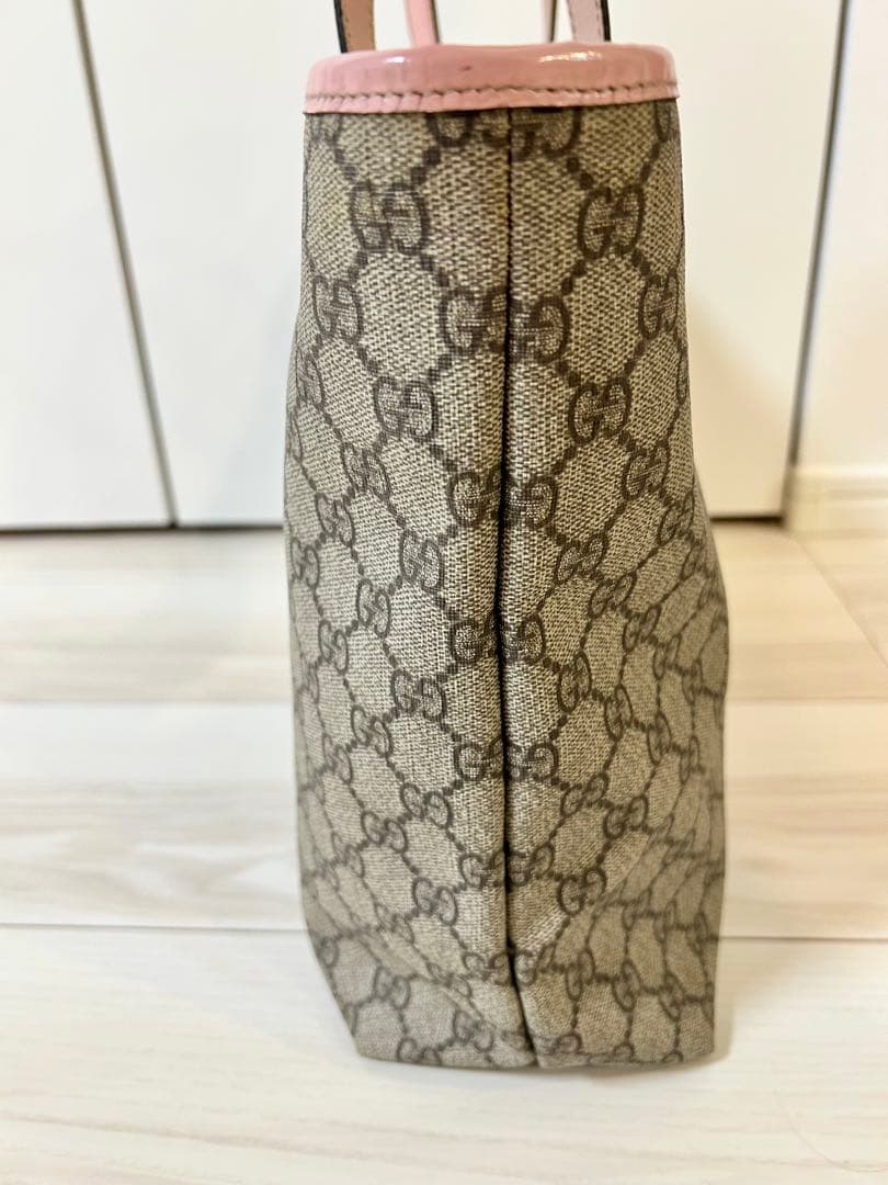 正規品・廃盤 GUCCIグッチトートバッグ GGスプリーム ピンク 肩掛け