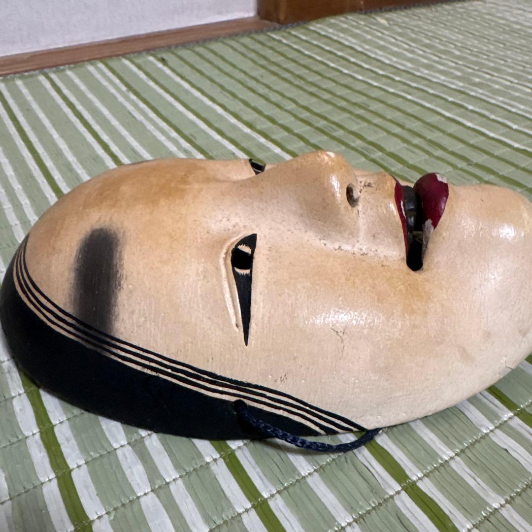 お面　能面　神楽面　邦之作 若女　女　おたふく　お歯黒　工芸品　魔除け　壁掛け
