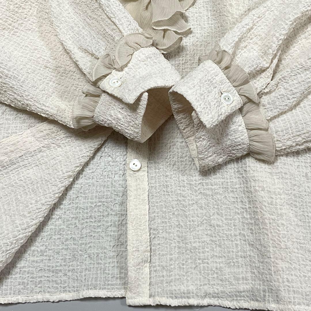 美品 23AW◆イエナ ボリュームカラーブラウス 長袖 ベージュ