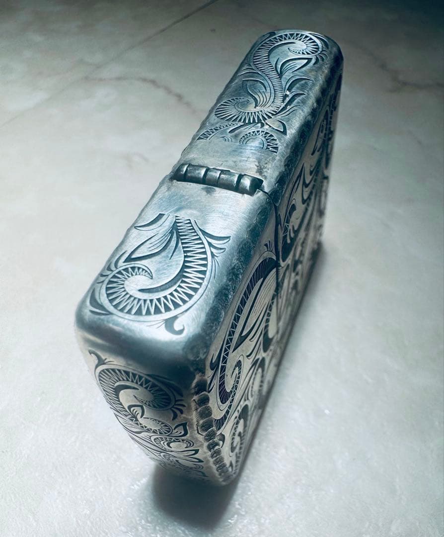 純銀×五面彫刻×Armor （70g） Zippo