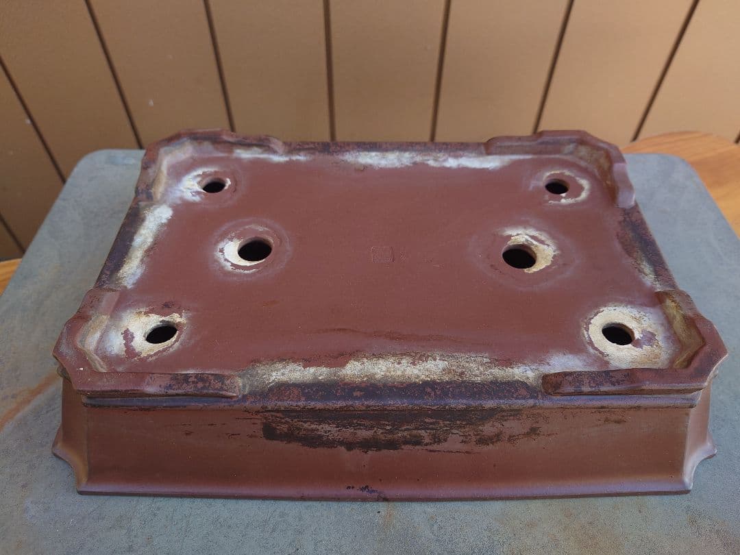 盆栽　鉢　中国宜興　玉芬　幅33.5cm