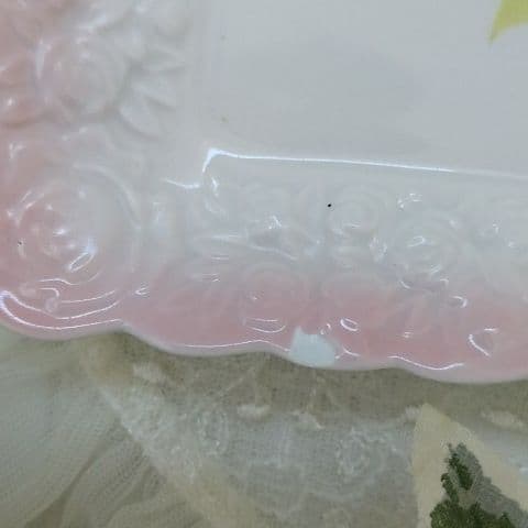 非売品！！イマンダイアナローズ両手付きレリーフプレート 難あり