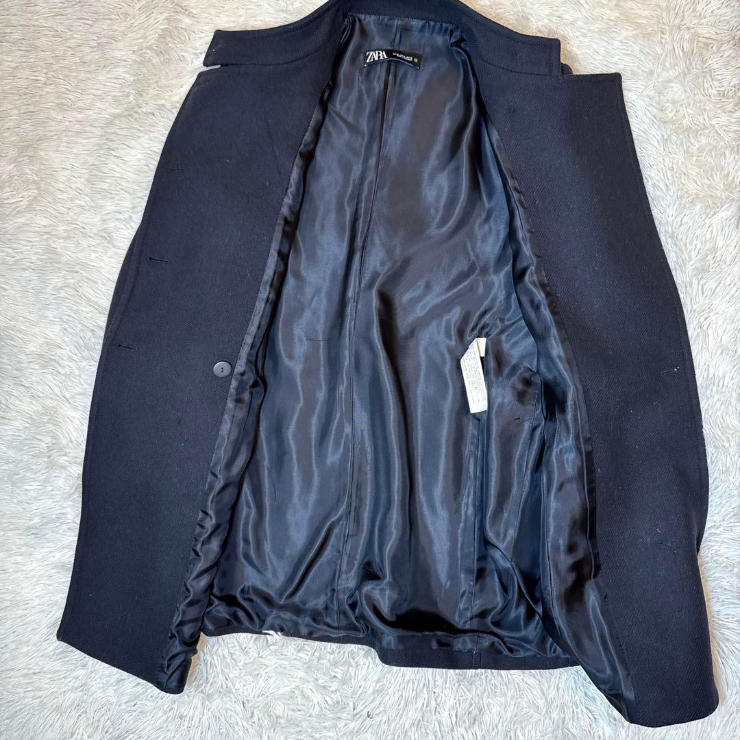 大きい ✨️美品 ZARA XL ナポレオンコート ネイビー ダブル 金ボタン