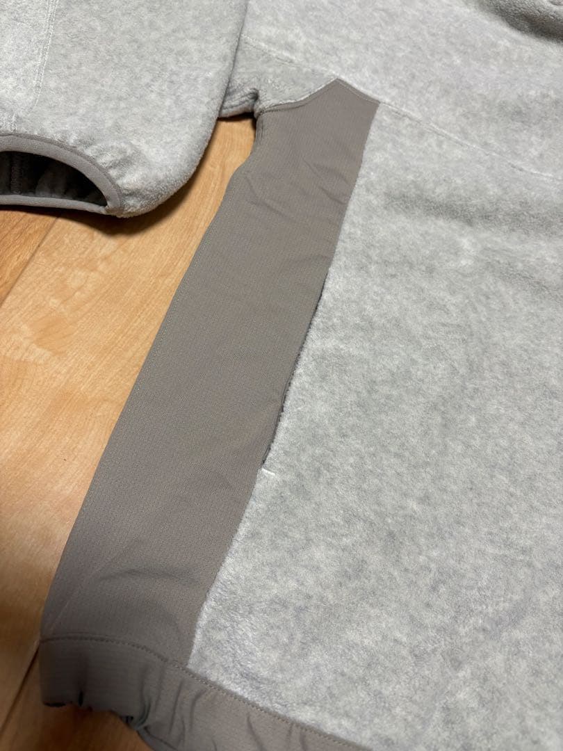 ニコアンド ソフトフリース切り替えzipパーカー　ベージュ