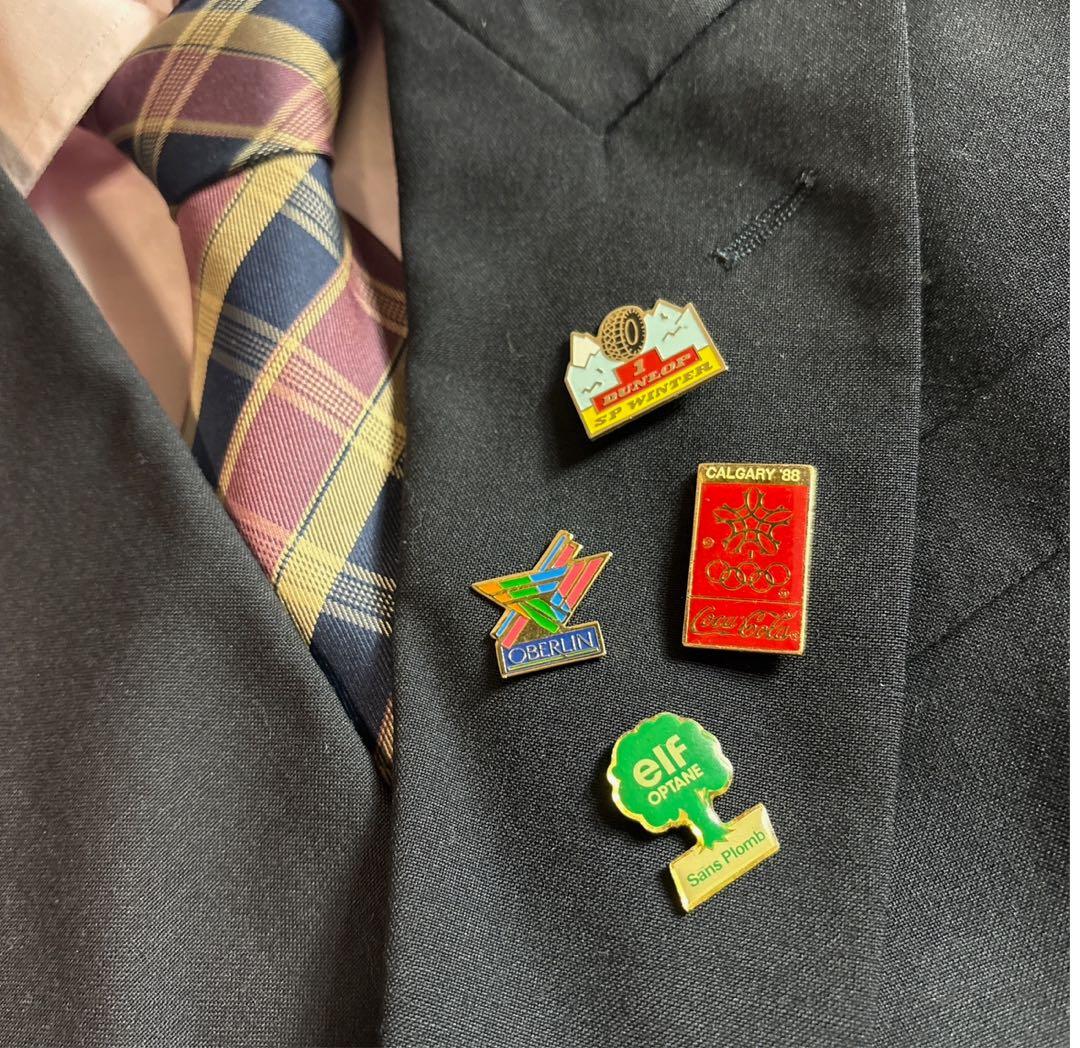 90s vintage レトロセットアップ スーツ ピンズ No.80